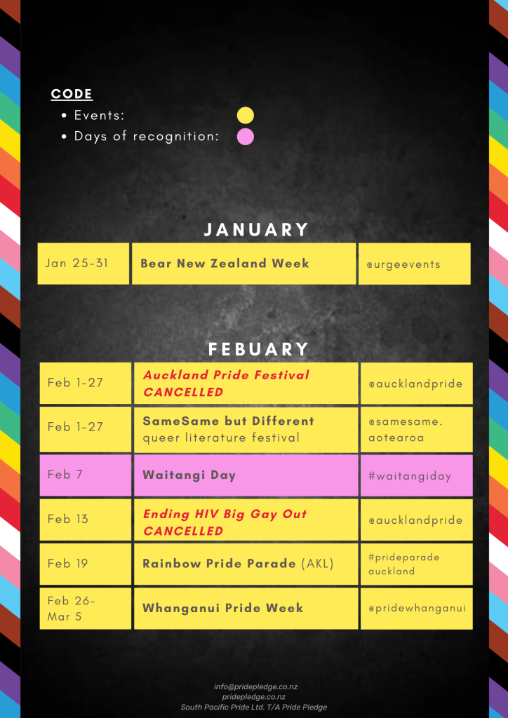 Rainbow Calendar ’22 Pride Pledge